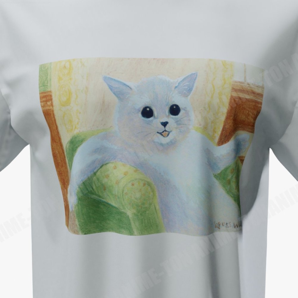 Louis Wain - Cat Art - A Moment's Rest - Tshirt - Cotton